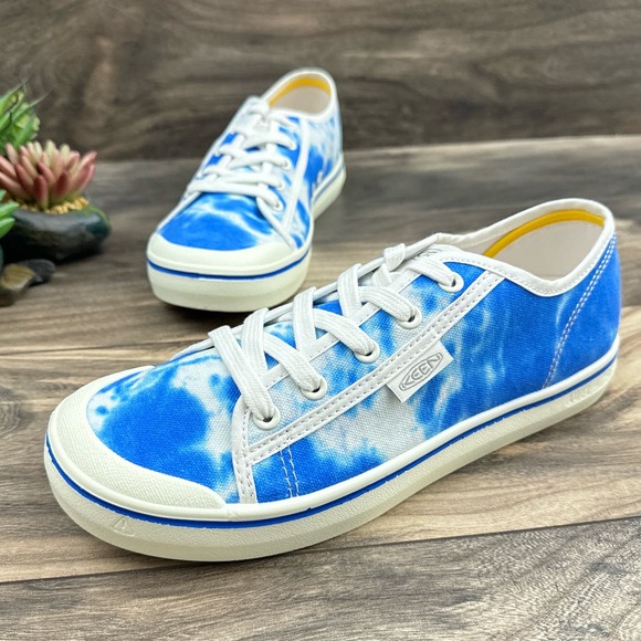 NIB Keen Elsa Lite Canvas Sneakers 9 39.5 Blue White - Picture 4 of 12